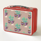 Vintage Art Lunch Box Red メタルランチボックス (裏面)