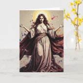 Vintage Art Mary Magdalene   カード (黄色い花)