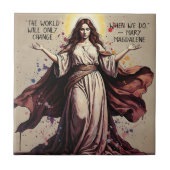 Vintage Art Mary Magdalene Quote  タイル (正面)