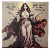Vintage Art Mary Magdalene Quote  タイル (正面)