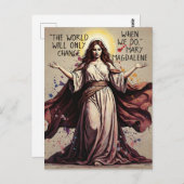 Vintage Art Mary Magdalene Quote  ポストカード (正面/裏面)