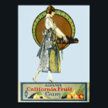 Vintage Art Nouveau Adams Gum Ad by Coles Phillips ポスター<br><div class="desc">This is a digitally enhanced print of a vintage 1920 Art Nouveau advertisement for Adams California Fruit Gum by C. Coles Phillips. You can customize the background color.</div>