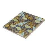 Vintage Art Nouveau Bird & Marsh Nature Pattern タイル (側面)