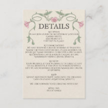 Vintage Art Nouveau Blush Pink Flowers Wedding