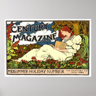 Vintage Art Nouveau Century Magazine Poster ポスター