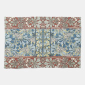 Vintage Art Nouveau Chestnut Floral Pattern キッチンタオル (横)