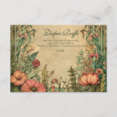 Vintage Art Nouveau Floral Diapper Raffle エンクロージャーカード (正面)