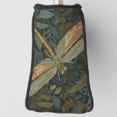 Vintage art nouveau green gold Dragonfly ゴルフヘッドカバー (回転90)