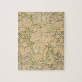Vintage Art Nouveau, Peonies by Alphonse Mucha ジグソーパズル (縦)