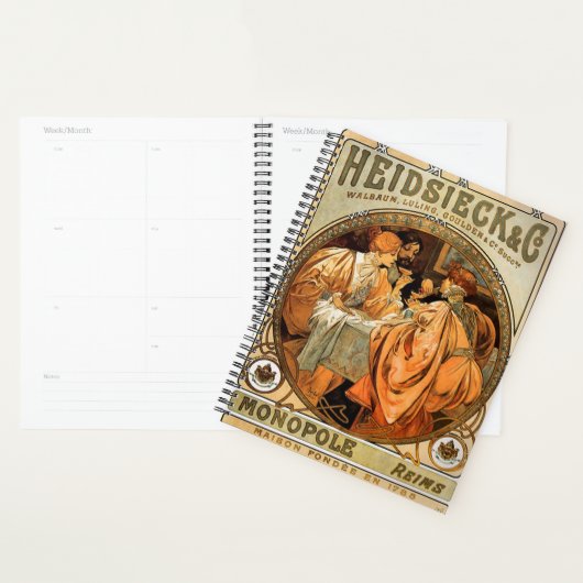 Vintage Art Nouveau Poster Design プランナー手帳 (ディスプレー)