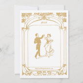 Vintage Art Nouveau Style Wedding セーブザデート (裏面)