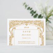 Vintage Art Nouveau Style Wedding セーブザデート (スタンド正面)