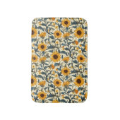 Vintage Art Nouveau Sunflower Pattern バスマット (正面縦)