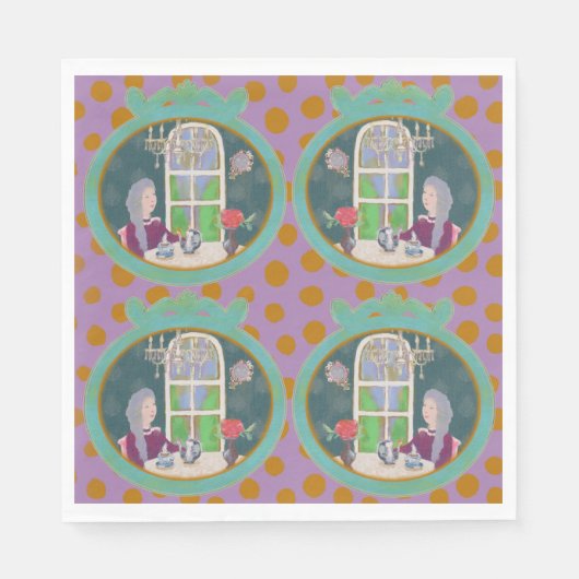 Vintage Art Paper Napkins スタンダードランチョンナプキン (正面)