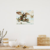 vintage art steam punk flying machines ポスター (キッチン)