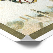 vintage art steam punk flying machines ポスター (角)