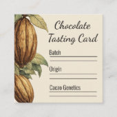 Vintage Artisan Chocolate Tasting Notes スクエア名刺 (正面)