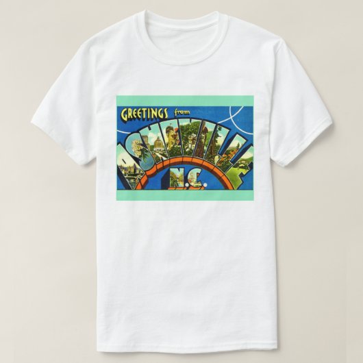 Vintage Asheville Greetings T Shirt Tシャツ (デザイン正面)