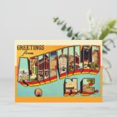 Vintage Asheville NC 5x7 Big Postcard サンキューカード (スタンド正面)