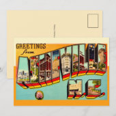 Vintage Asheville NC 5x7 Big Postcard サンキューカード (正面/裏面)