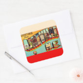 Vintage Asheville NC Postcard スクエアシール (封筒)