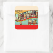 Vintage Asheville NC Postcard スクエアシール (バッグ)