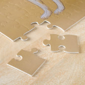 Vintage Asian Borzoi Art Puzzle ジグソーパズル (側面)