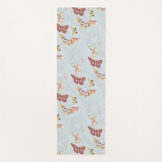 Vintage Asian Butterflies ヨガマット (正面)