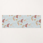 Vintage Asian Butterflies ヨガマット (正面(横))