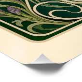 Vintage Asparagus Art Nouveau Style Kitchen Art ポスター (コーナー)