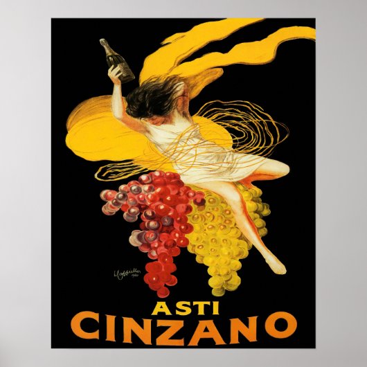 Vintage Asti Cinzano by Cappiello Poster ポスター (正面)