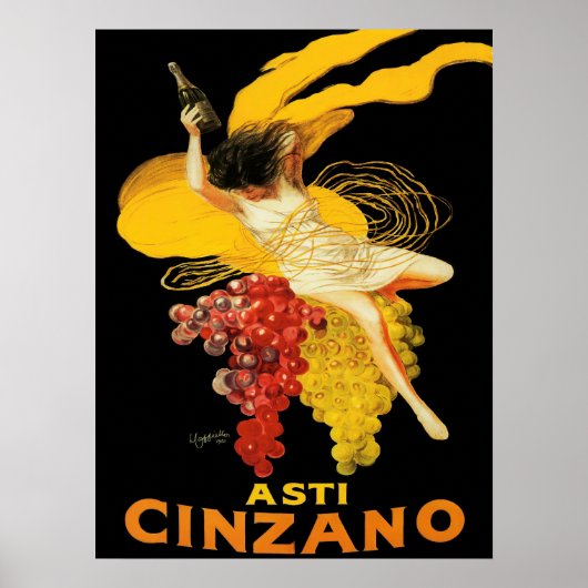 Vintage Asti Cinzano by Cappiello Poster ポスター (正面)