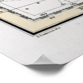 Vintage Astronomy Constellations Celestial Map  ポスター (角)