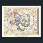 Vintage Astronomy Constellations Map ポスター<br><div class="desc">Reproduction of a vintage astronomy constellations map by Alexander Jamieson.</div>