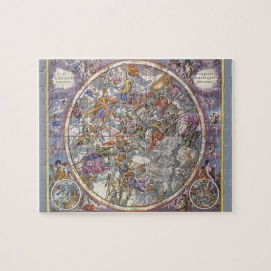 Vintage Astronomy, Map of Christian Constellations ジグソーパズル (横)