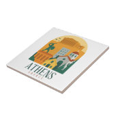 Vintage Athens Greece Ceramic Tile | Retro  タイル (側面)