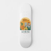 Vintage Athens Greece Parthenon Travel Skateboard スケートボード (正面)