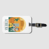 Vintage Athens Greece Travel Luggage Tag – City ラゲッジタグ (正面横)