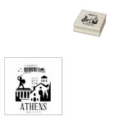 Vintage Athens Greece Travel Napkins – Parthenon ラバースタンプ (押印)