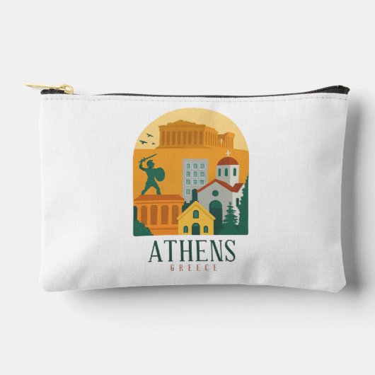 Vintage Athens Greece Travel – Parthenon アクセサリーポーチ (正面)