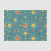 Vintage Atomic Burst Teal Pattern 薄葉紙 (正面)