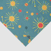 Vintage Atomic Burst Teal Pattern 薄葉紙 (詳細)