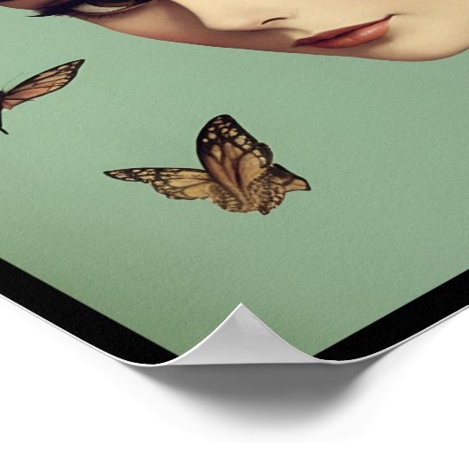 vintage audrey collage deco 2 ポスター (角)