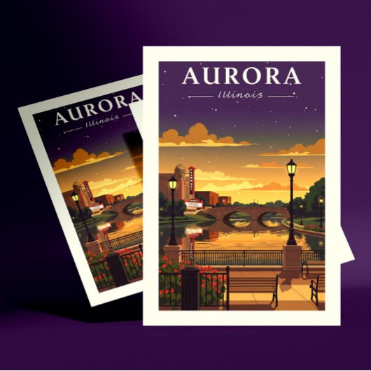 Vintage Aurora Illinois ポストカード