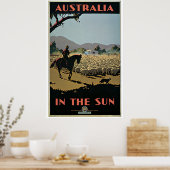 Vintage Australia in the Sun Travel Poster ポスター (キッチン)