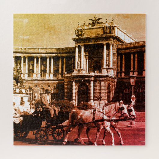 Vintage Austria Vienna Hofburg Palace ジグソーパズル (横)