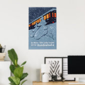 Vintage Austrian Railways Winter Travel Poster ポスター (ホームオフィス)
