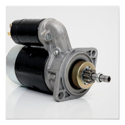 Vintage auto motive starter ポスター (正面)