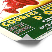 Vintage Automobile Race Poster ポスター (角)