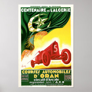 Vintage Automobile Race Poster ポスター